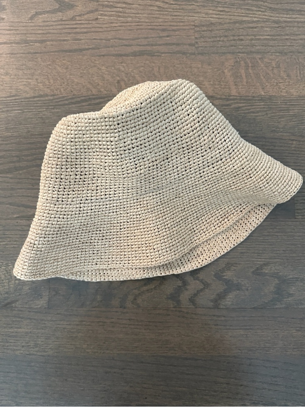 Janessa Leone Crochet Bucket Hat in Beige
